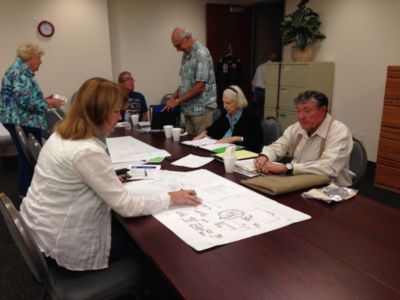 team working with the honor garden committee